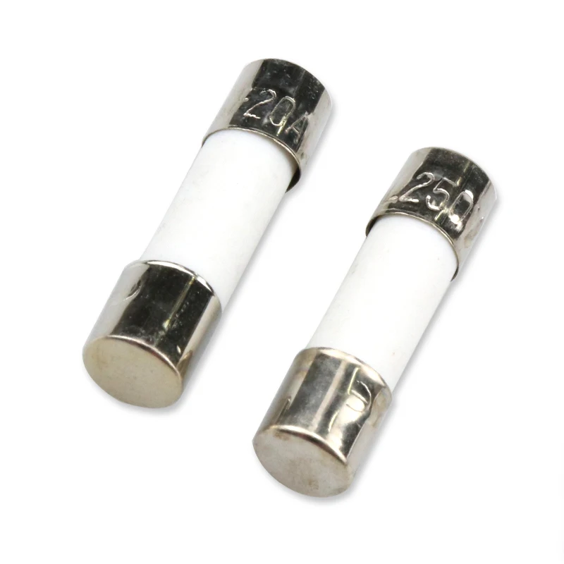 100 Pcs Fast Blow Ceramic Fuses 25A 250V 5mm x 20mm