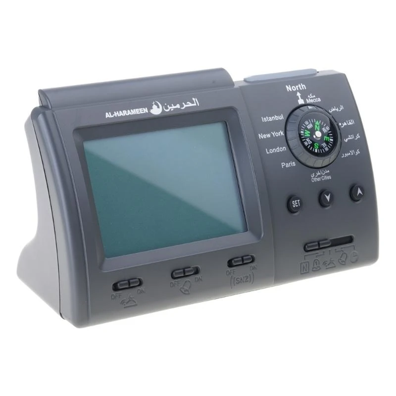 

Многоцелевые мусульманские часы для w/ azan для недели времени для временной температуры.