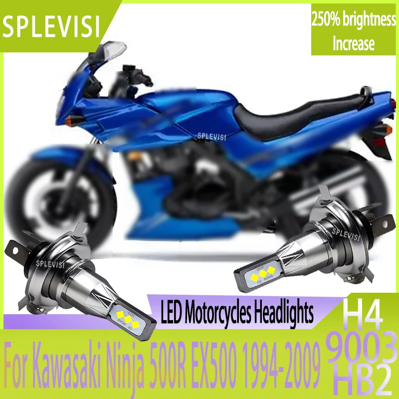 

H4 LED Conversion Kit Aluminum Housing Over 60000hrs For Kawasaki Ninja 500R EX500 1994 1995 1996 1997 1998 1999 2000 2001-2009