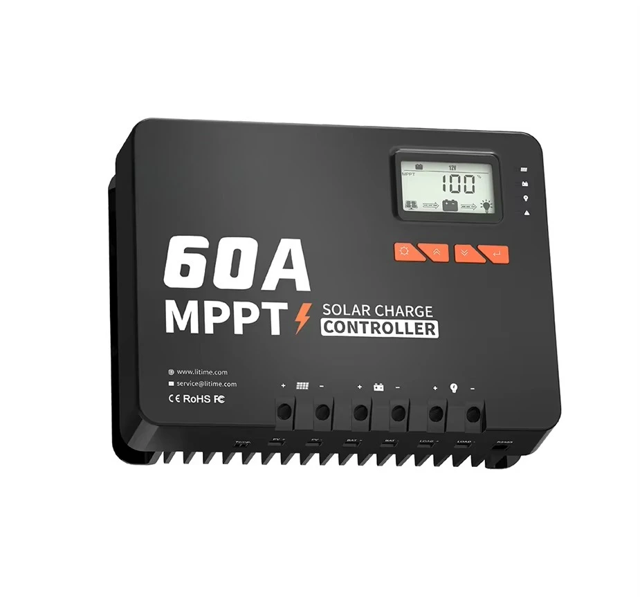 12V/24V/36V/48V Die-cast Aluminum 60A MPPT Die-cast Aluminum Solar Charge Controller Heat Dissipation Charge Controlleres