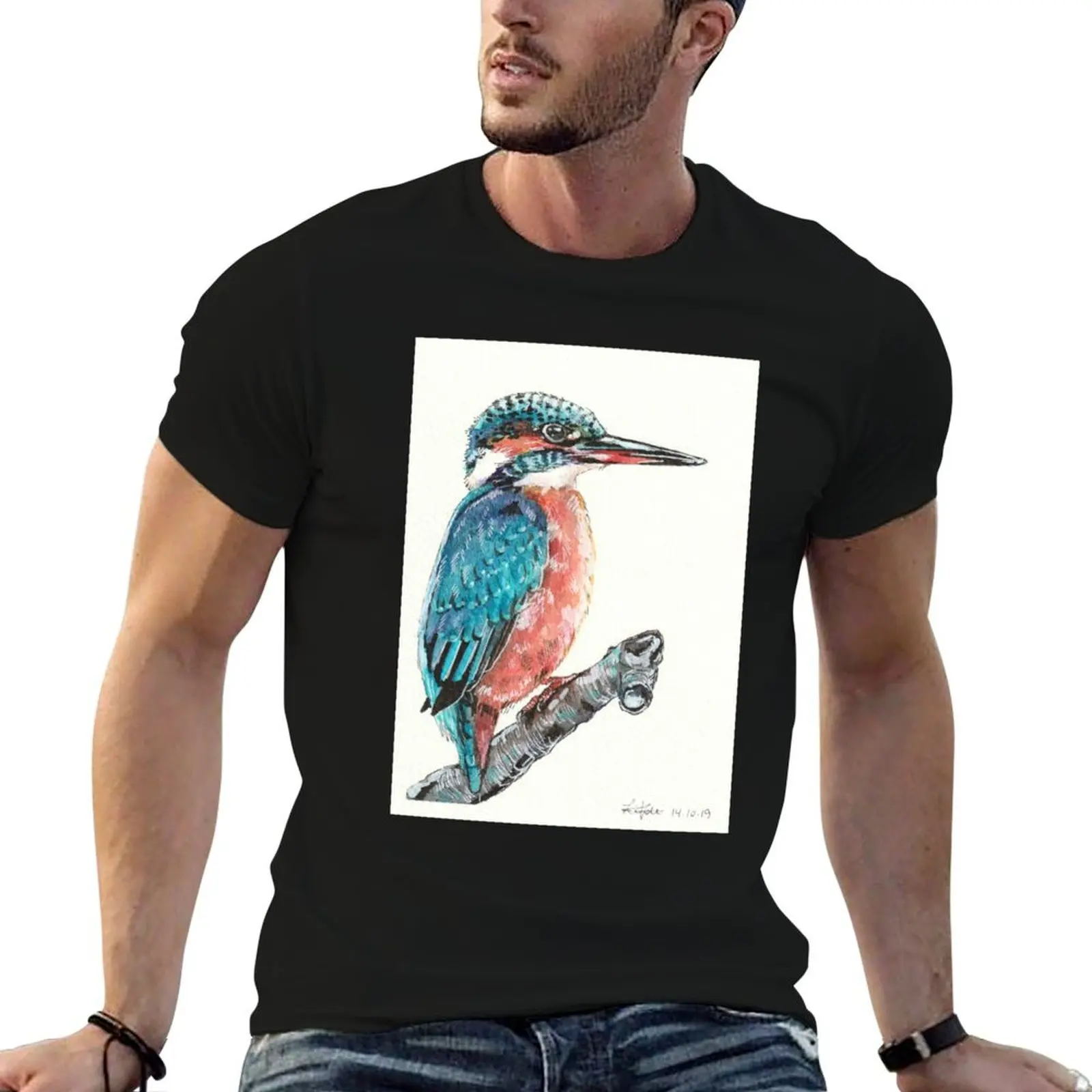 Kingfisher T-Shirt kawaii clothes graphic shirts men clothing