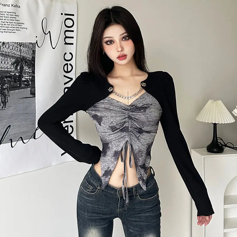

Ближнее боди, укороченный топ, корсет, женская одежда, корсет унисекс, Kpop, милый стиль, милая блузка, горячая жена, базовая одежда с длинными рукавами