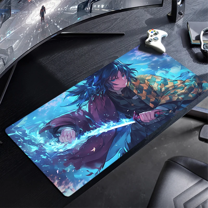 

Mouse Pad Gaming Laptops Keyboard Mat Deskmat Pc Desk Protector Gamer Mats Anime D-Demon S-Slayers Tomioka Giyuu Pc XXL Mousepad