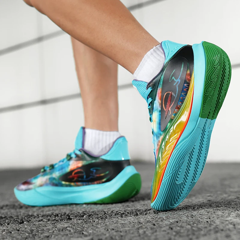 Summer new durable shock-absorbing men's basketball shoes sports shoes breathable women's sneakers casual shoes