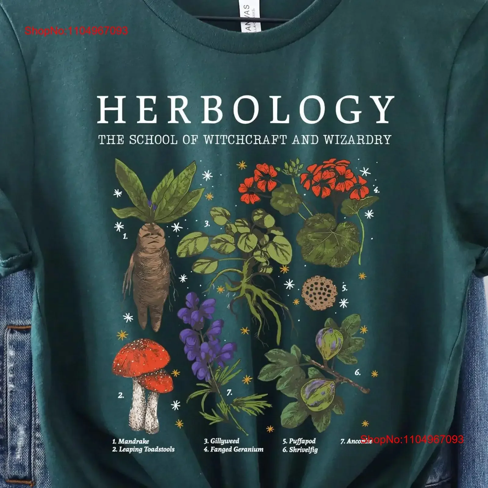 

Herbology T Shirt Plants Tank Crewneck for Women Kids vintage Washed Top For Everyday Wear streetwear graphic designer clothes