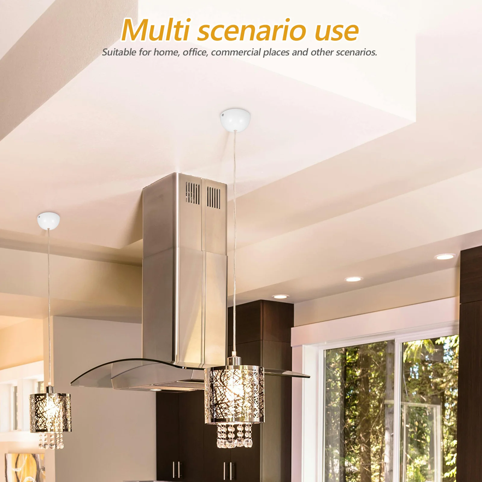 

Semicircular Ceiling Fixture Modern Canopy Kit Bright Illumination Easy Installation White Chandelier Cover Plate Pendant