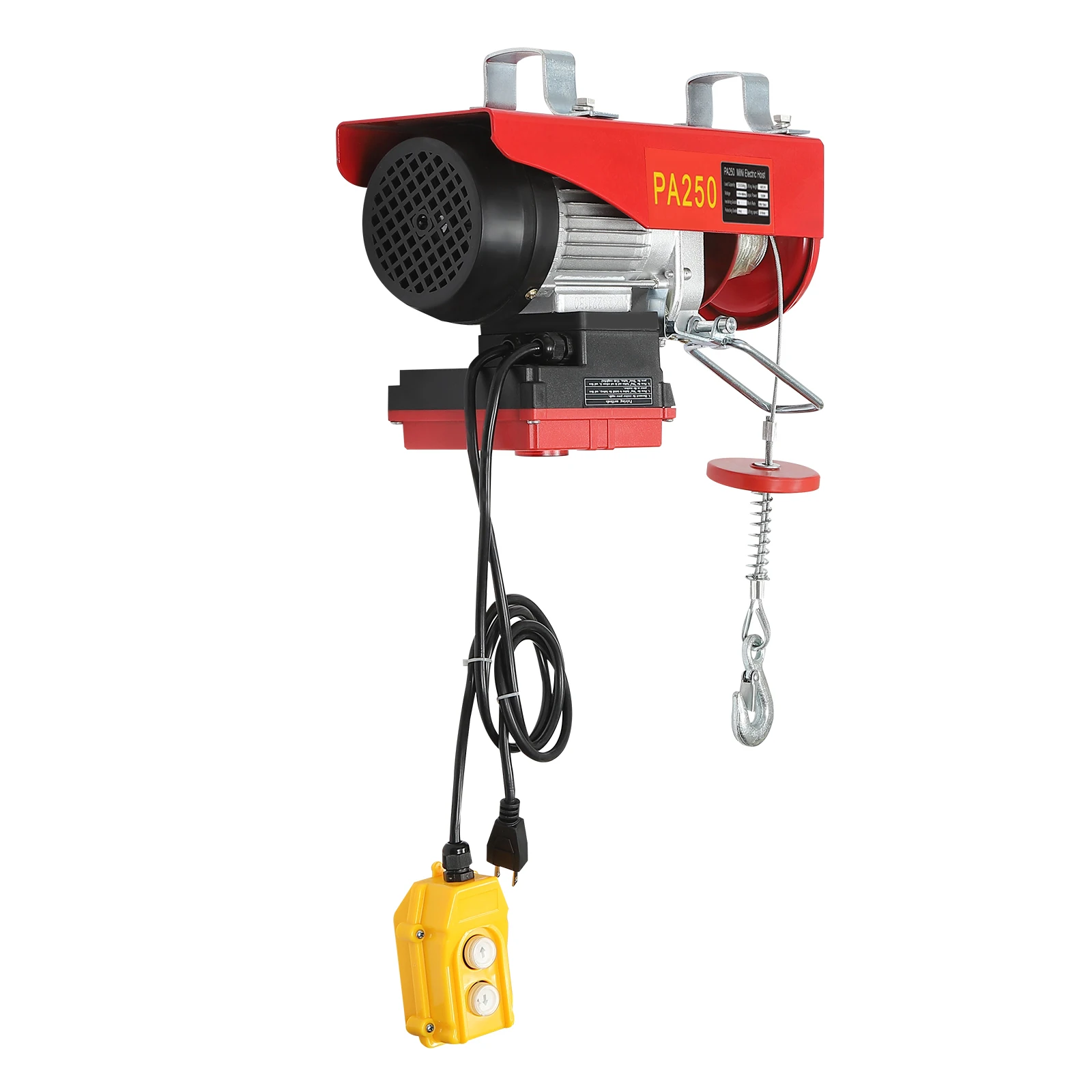 550LBS/880LBS/440LBS Electric Hoist Winch Engine Crane Overhead Wireless Remote Control With Pure Copper Motor