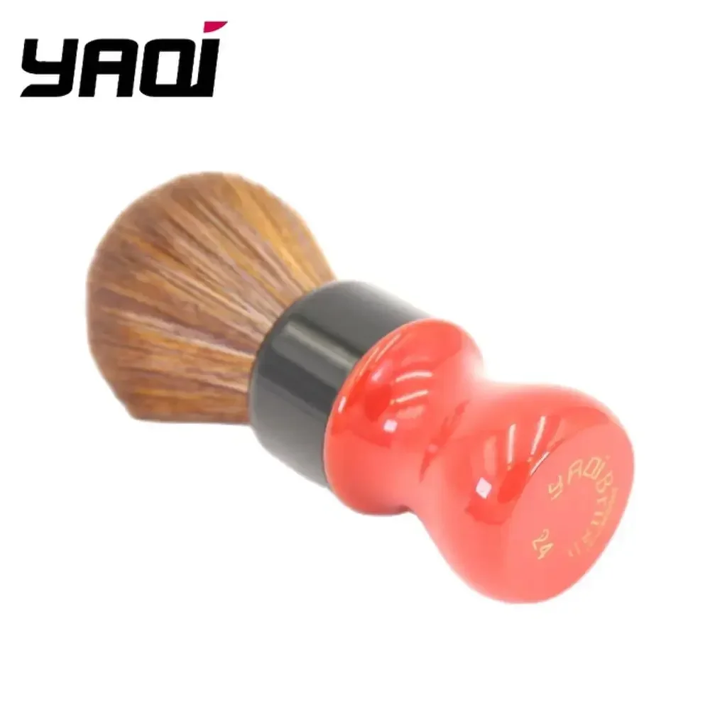 YAQI 24mm Ferrari Rough Complex Black Version Best Quality Brown Synthetic Hair Mens Shaving Brushes and Shaving Soap Kit