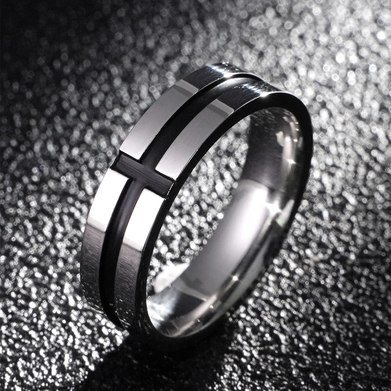 Viking Rune Stainless Steel Rings For Men Retro Cross No Fading Jewelry Accessories Party Gift