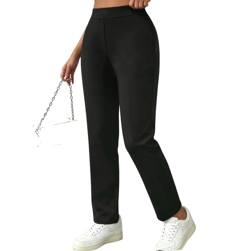 

2026 New Casual Office Women's Skirt Regular Fit Solid Color Elastic Waist Slimming Elegant Skirt
