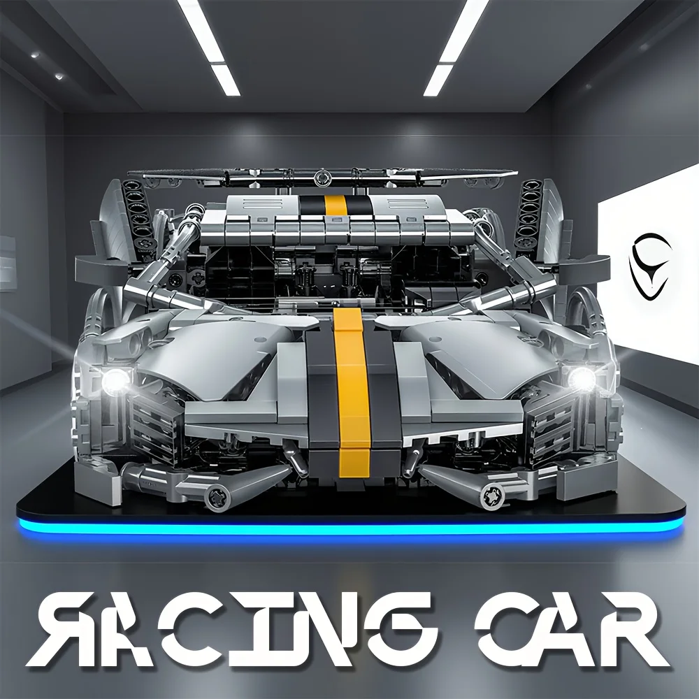 مجموعة مكعبات بناء سيارة سباق فائقة من تكنيك، ديكور لامبو رائع لسطح المكتب لتزيين المنزل، هدايا عيد الميلاد وأعياد الميلاد للعام الجديد