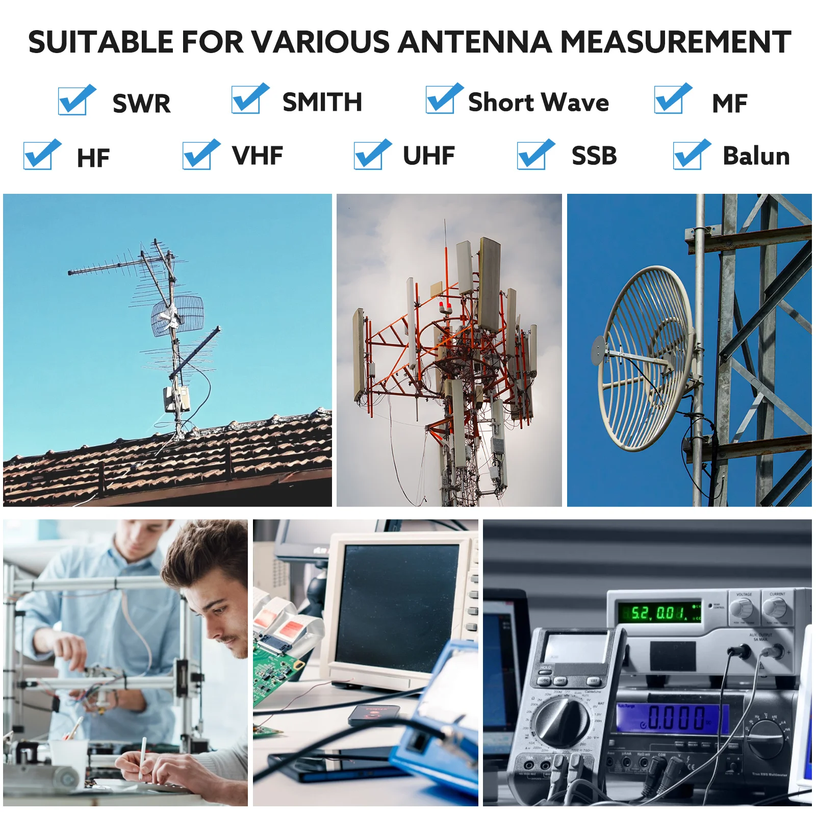 NanoVNA V2 Plus4 50KHz-4GHz Vector Network Analyzer 4 Inch TFT Shortwave HF VHF UHF 70-90dB With 3200mAh Battery