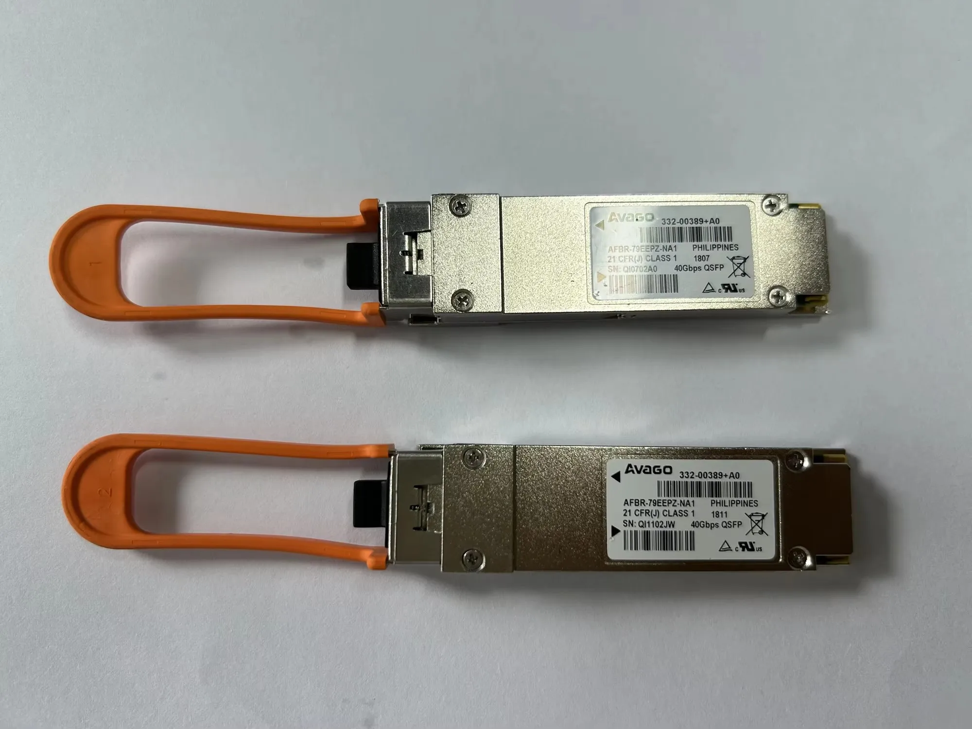 NetAPP X65401 332-00389 40Gbps QSFP 332-00389+A0 AFBR-79EEPZ-NA1 Avago 40G QSFP Fiber Optical Module