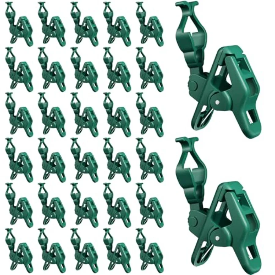 C7 C9 Christmas Lights Spring Clips 100 Count Holiday Lights Quick Spring Clips Shatterproof Shingle and Gutter Clips for E12 E