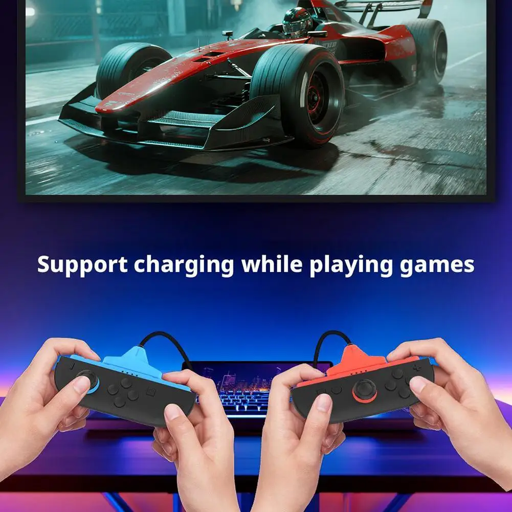 Charging Cable Magnetic For Switch2 Left & Right Controllers 2-in-1 Dual Charger, For Switch2 Charging Accessory