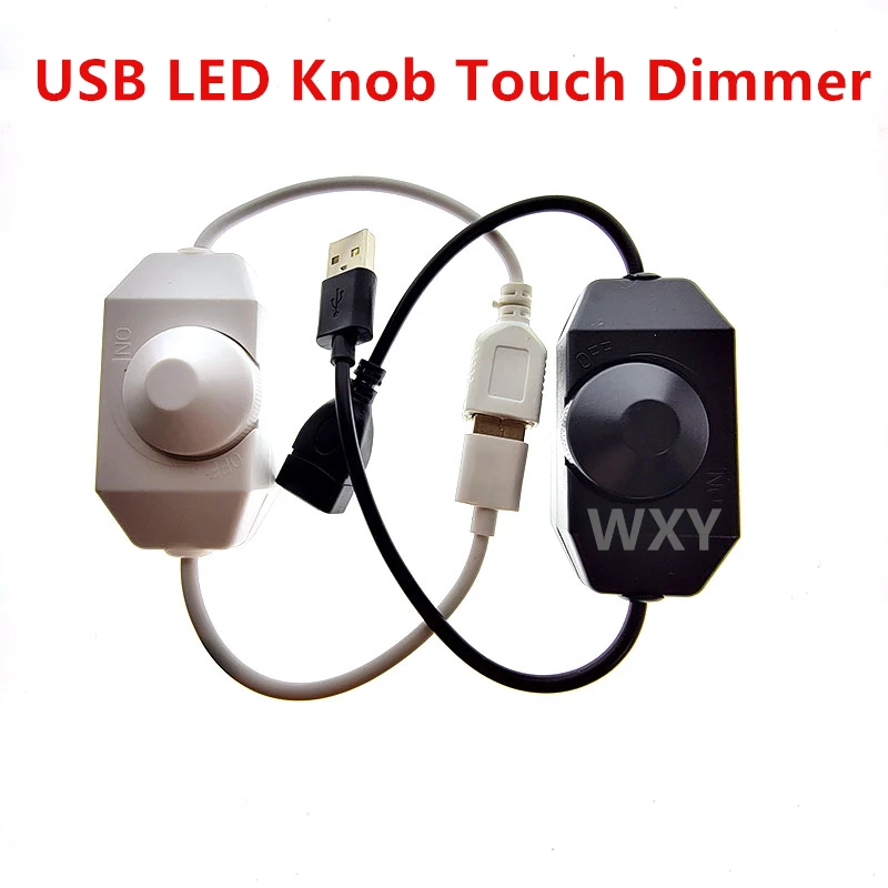 USB LED 손잡이 터치 조광기, DC 5 V 리본 밝기 조정 스위치 컨트롤러 커넥터, 5050 3528 2835 5 볼트 스트립 조명용
