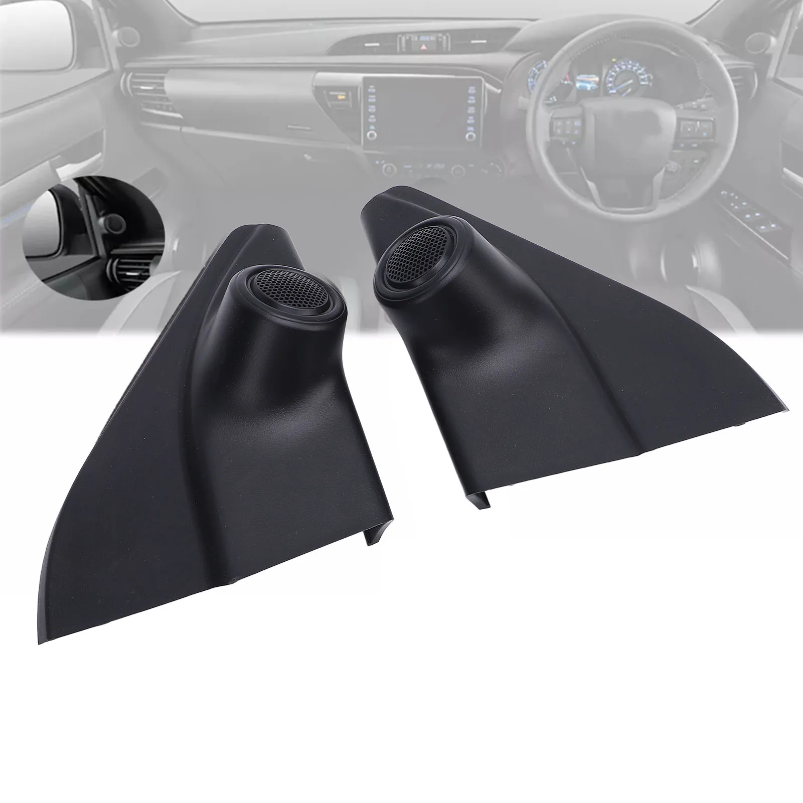1 Pair Door Tweeter Speaker Cover Trim Left Right Stylish Look Protective Door Tweeter Speaker Cover Decor