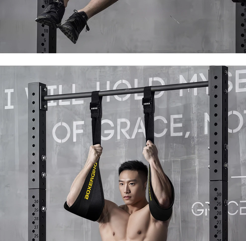 1 paar Fitness Bauch Muskel Gürtel Hängen AB Sling Straps Hängen Pull-Ups Training Horizontale Bar Gym Muskel Training gürtel – Detail 5