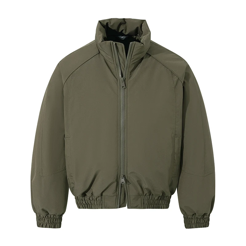 

Fashion Streetwear Man Clothes Winter Thick Puffer Jacket Loose Parka Coats and Warm Casual Stand Collar Men Cotton Jackets Top