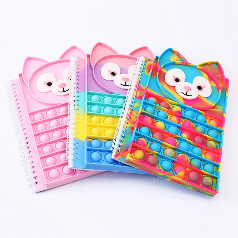 New Silicone A5 Notebook Rodent Pioneer Decompression Notepad Cartoon Notbooks 40 Pages Loose-leaf Book Stationery Supplies