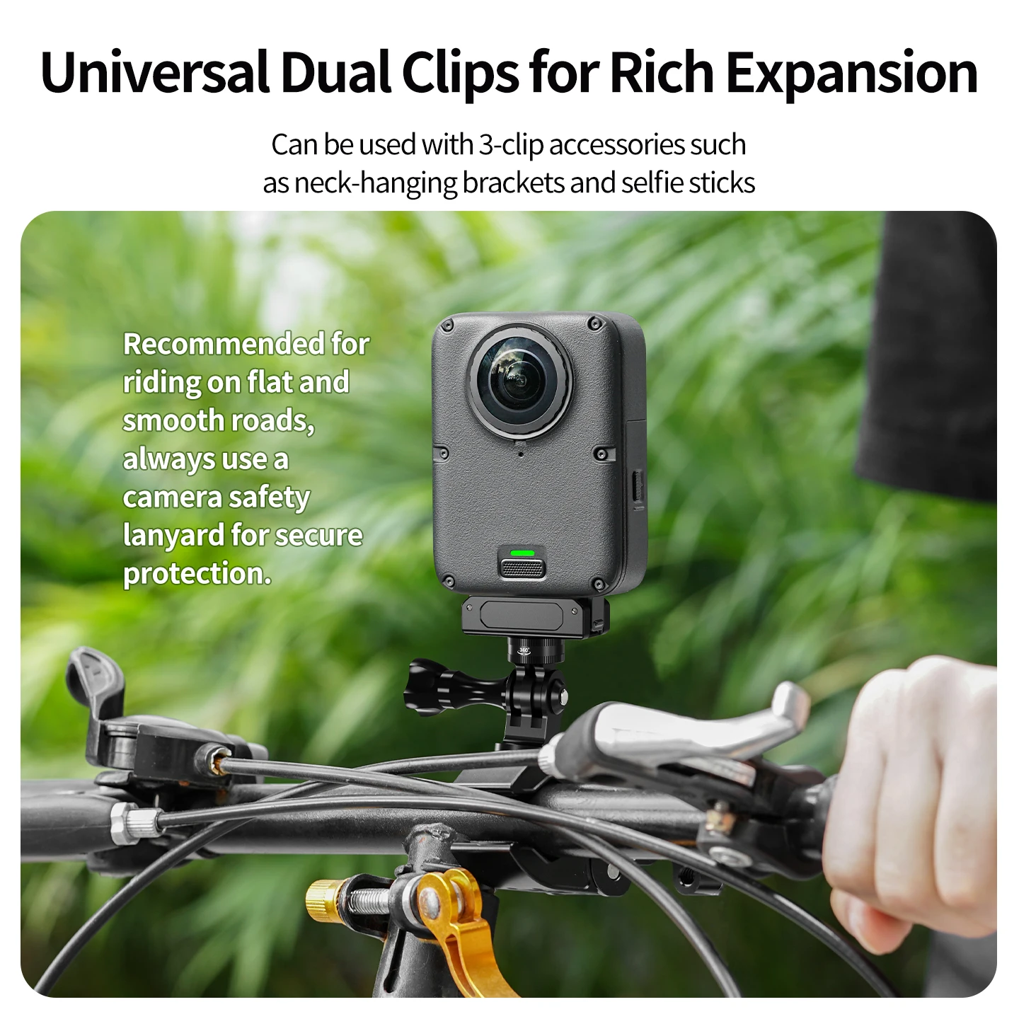 360° dämpfende Rotations-Magnetbasis für DJI Action 6 Osmo Nano, Aluminium-Doppelklemmadapter für Motorradhelm-Vlog-Halterung – Detail 3