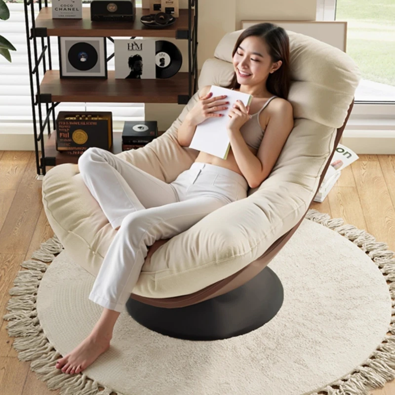Light luxury lazy spinning sofa, single person wrap around sofa, leisure lounge chair, living room fully wrapped fabric sofa