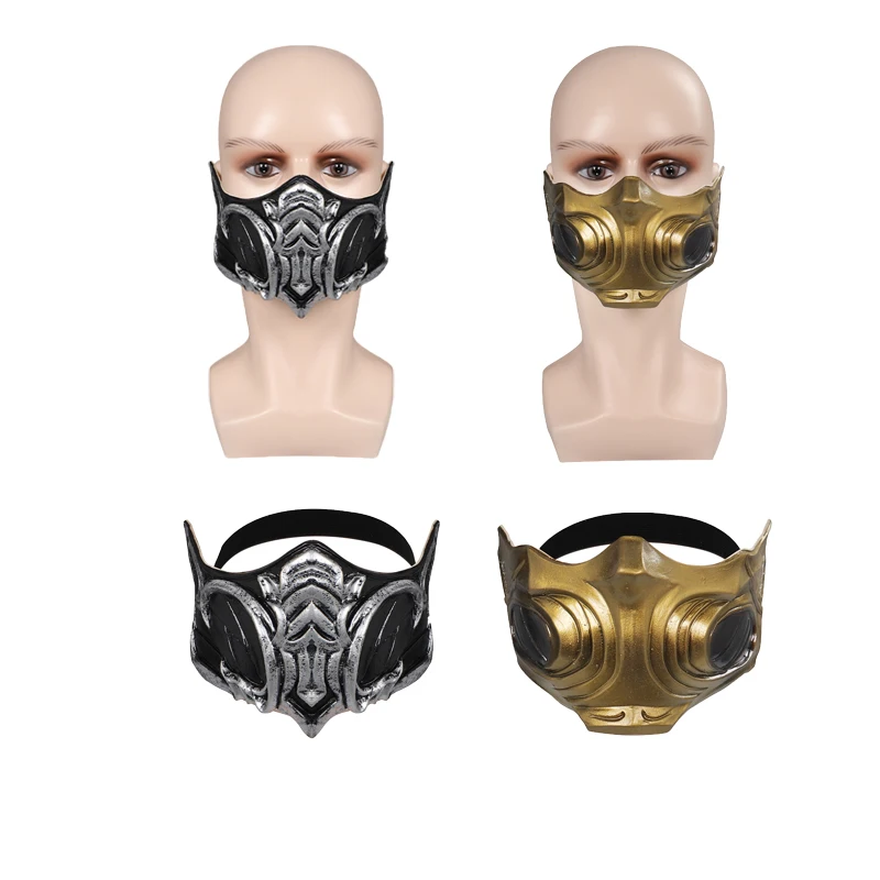 Game Mortal Cos Kombat Cosplay Mask Sub-Zero Scorpion Latex Helmet Masquerade Masks Halloween Party Costume Accessories