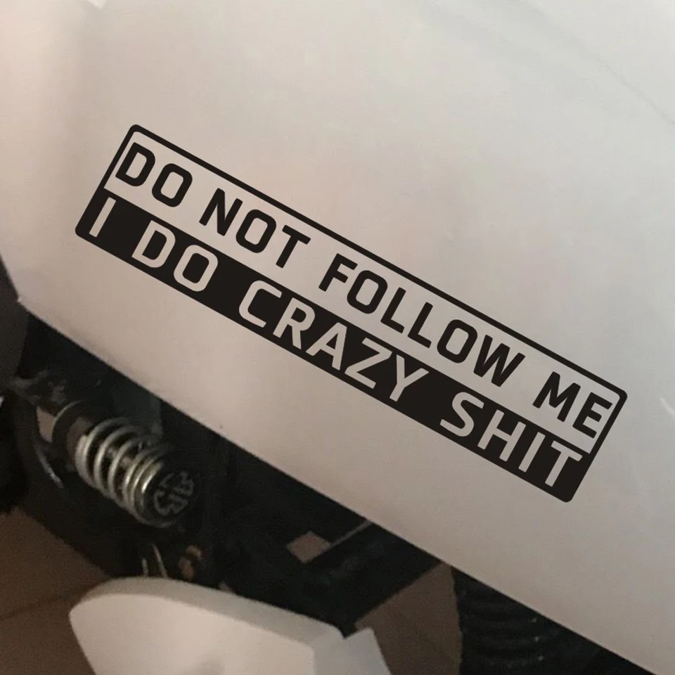 Creative Do Not Follow Me 3D Reflective Car Stickers Decals Styling Tools Auto Exterior Accessories Wholesale Laser White 3x15cm
