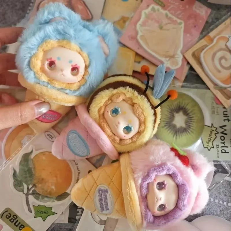 إيما سكوب الآيس كريم سلسلة أفخم قلادة صندوق أعمى Kawaii إيما الشكل دمية صندوق غامض المعلقات لطيف هدايا عيد الميلاد مفاجأة