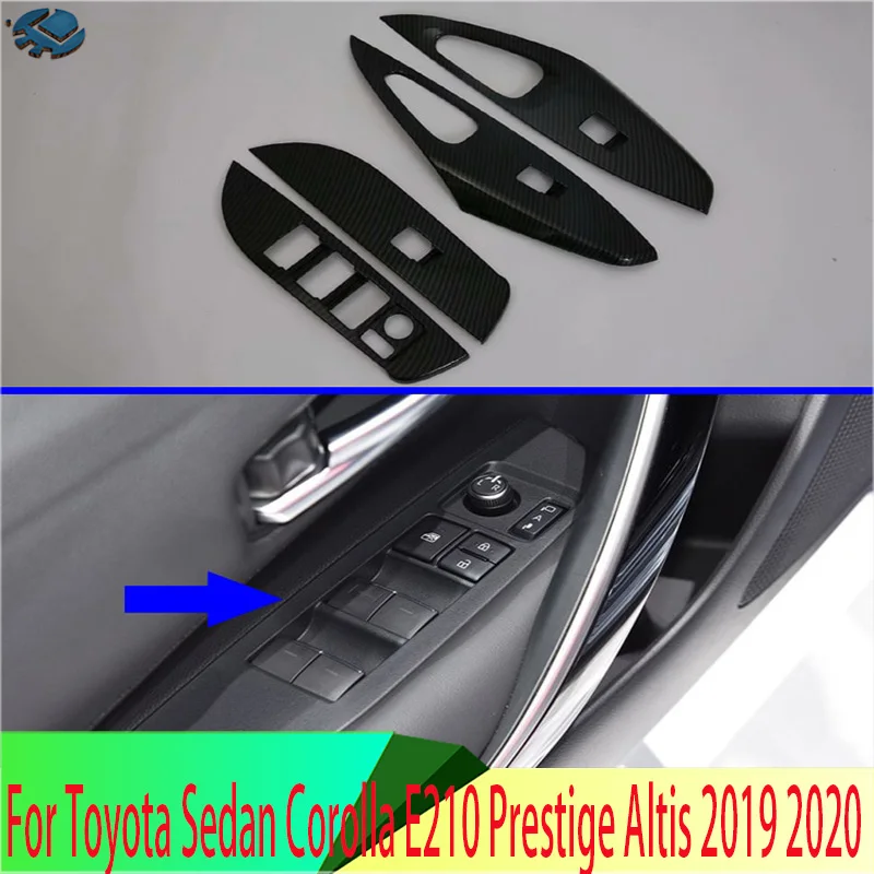 For Toyota Sedan Corolla E210 Prestige Altis 2019-2023 Door Window Armrest Cover Switch Panel Trim Molding Garnish
