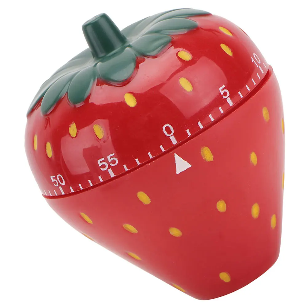 

Kitchen Timer Strawberry Shaped Mechanical Countdown Baking Cooking Loud Alarm Portable Retro Home Use Manual Stainless