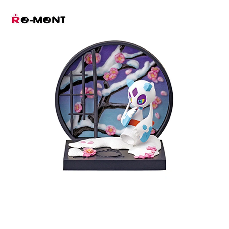 Original Pokemon Animation Peripheral Toys Froslass Vaporeon Rowlet Gacha Lucky Draw Anime Action Model Figures Collection