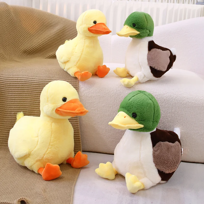 

Kawaii Green Fluffly Duck Plush Toys Cartoon Stuffed Animals Simulation Wild Small Yellow Ducks Doll Soft Pillow for Girls Gifts