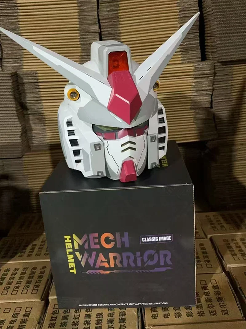 Hot Sales 1:1hg Rx-78-02 Cool Helmet Mask Mech Robot Helmet With Light Dress Up Cosplay Performance Boys Halloween Surprise Gift