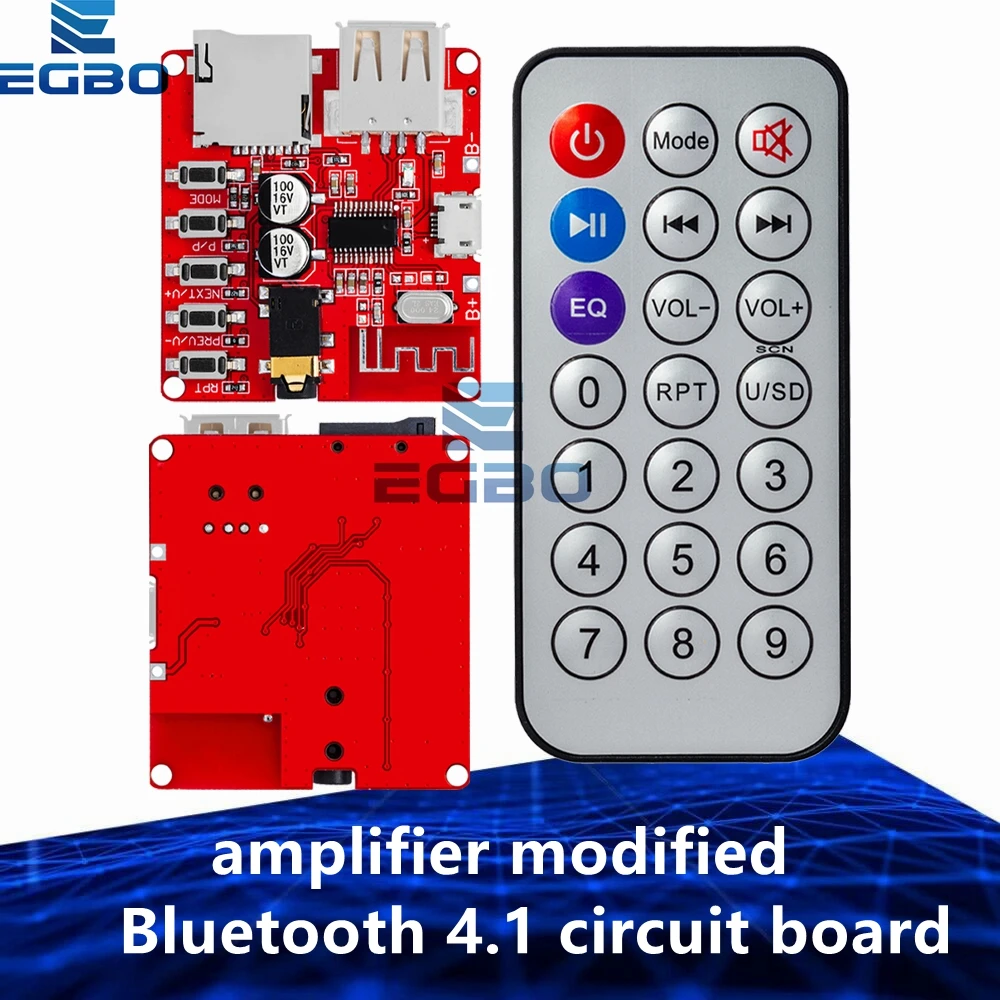 EGBO nowy Bluetooth płyta dekodera MP3 bezstratny wzmacniacz głośnik samochodowy zmodyfikowany Bluetooth 4.1 płytka drukowana