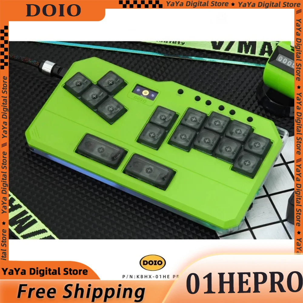 

DOIO KBHX-01HE PRO MIXBOX Magnetic Shaft Gaming Keyboard Type-c Adjustable Trigger Aluminum Alloy Supports PS5 Switch PC