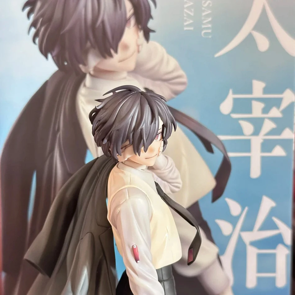 22cm Youth Version Bungou Stray Dogs Dazai Osamu Nakahara Chuuya Anime Figurine PVC Collection Statue Desktop Ornament Toys Gift - view 3