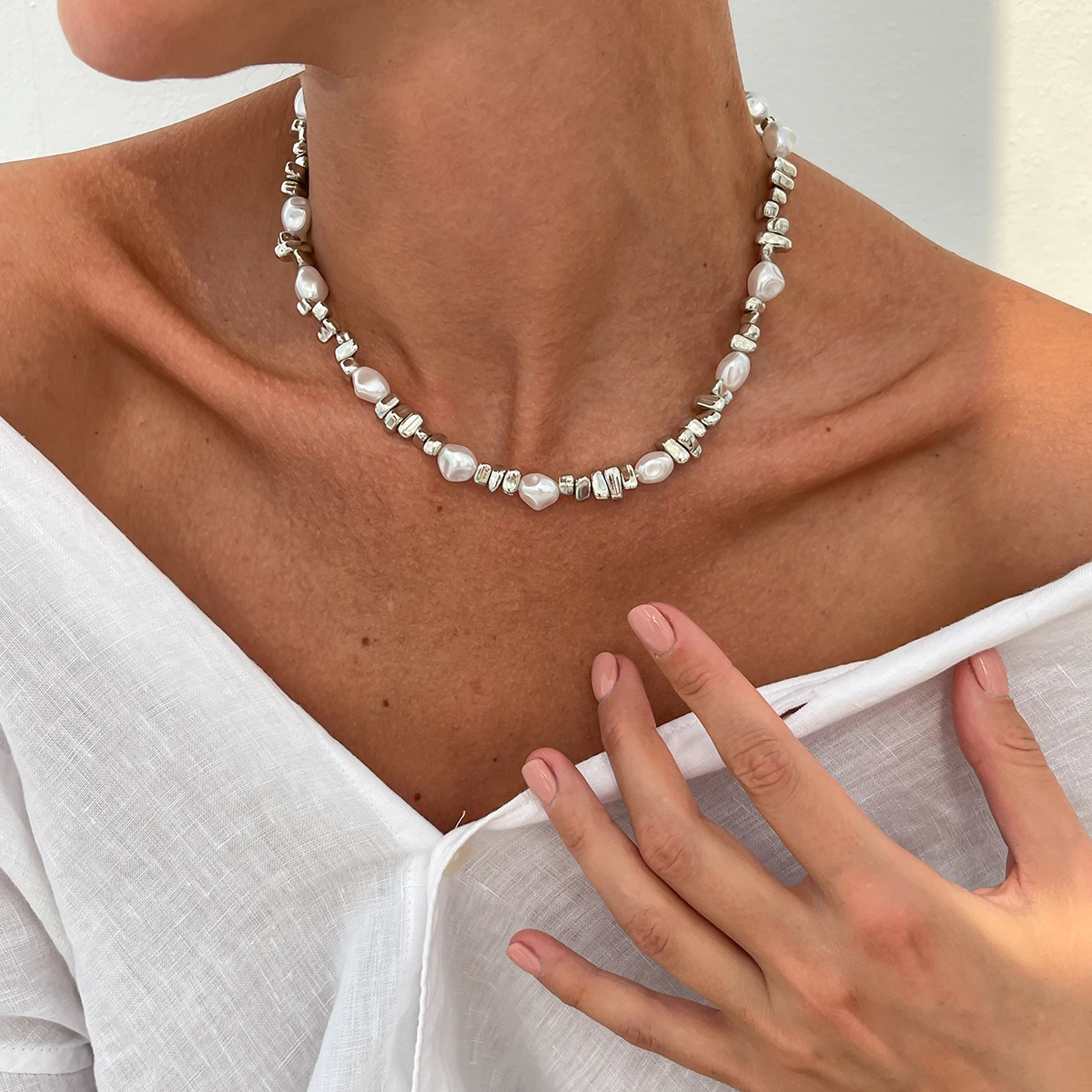 Elegancki naszyjnik choker z i – Pearl Choker Necklace Vintage recenzja i cena