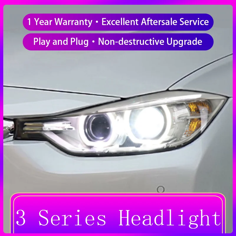 Vehicles Accessories For BMW 3 Series F30 F35 320 325 2013-2017 Front Light DRL Head Lamp Car Upgrade LED Headlight Lens Auto