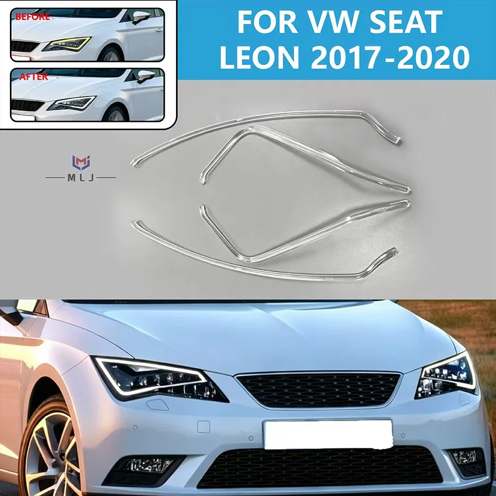 

Headlight Daytime Running Light LED Guide Strip For VW Seat Leon 2017-2020 Angel Eyes Guide Strip Car Headlight Accessories