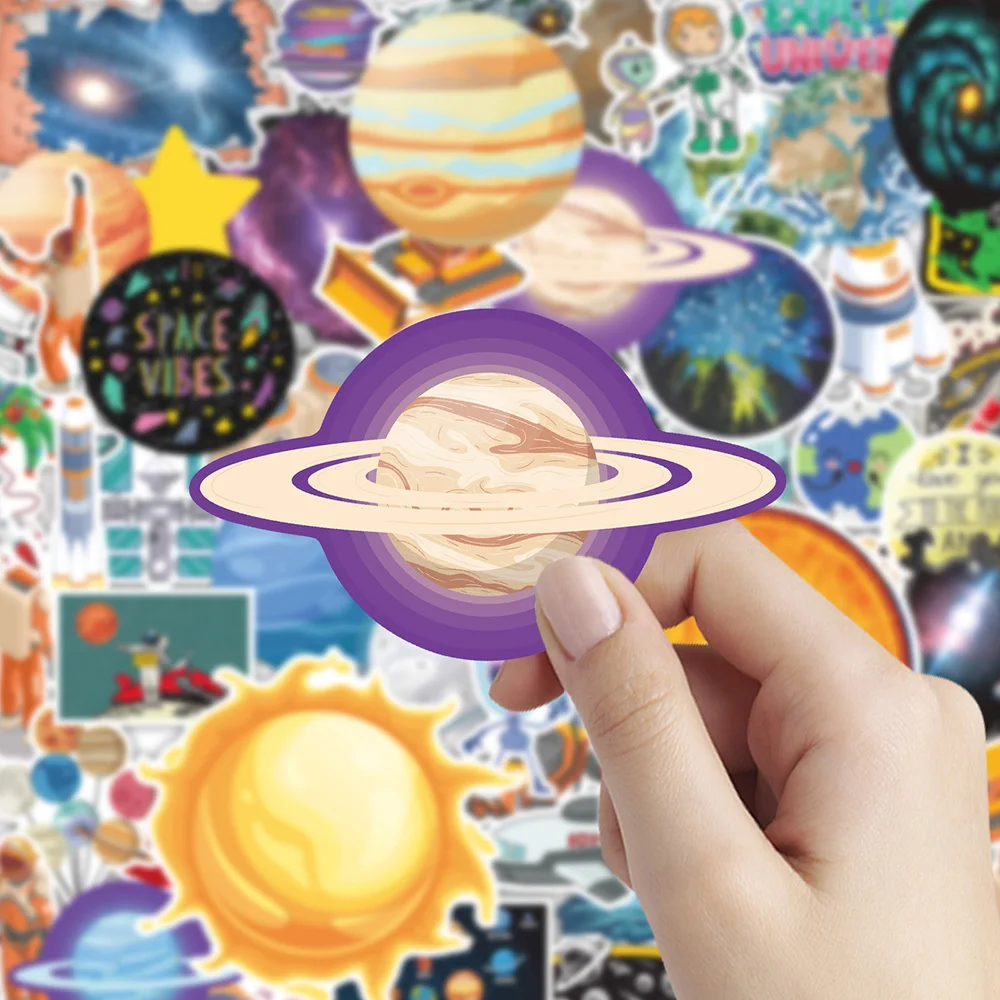 10/30/65pcs Out Space Astronaut Stickers Planet Graffiti Decoration Sticker DIY Stationery Diary Window Cool Cartoon Decal Toys