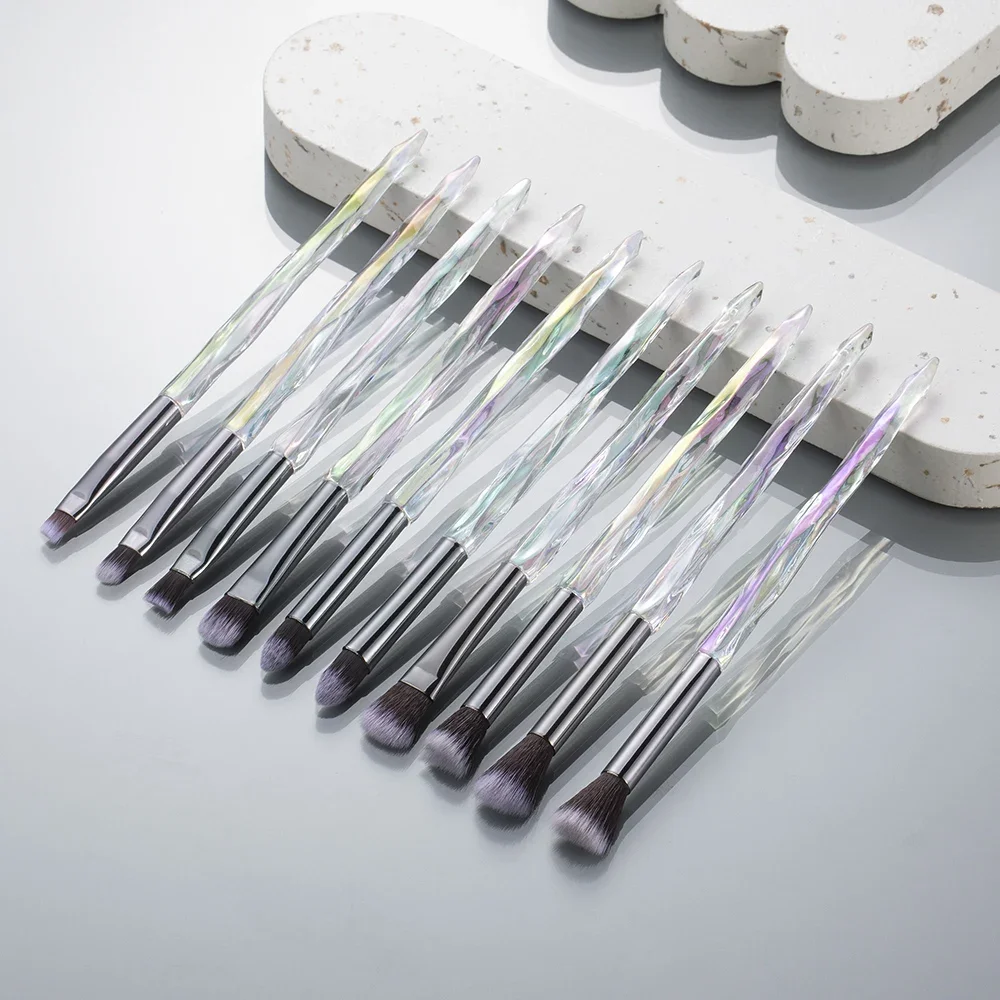 プロの半透明メイクブラシ,高品質の合成ベース,ルースパウダー,コンシーラー,アイシャドウ,5〜10