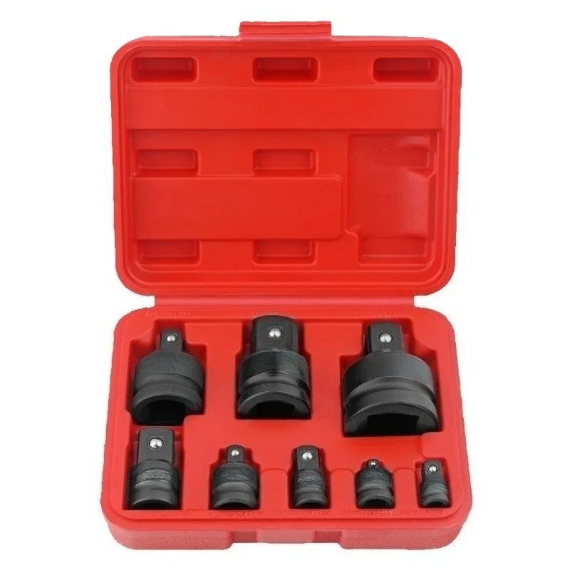 Electric Wrench Adapter Set, Ratchet Socket Converter, 1/4 3/8 1/2 Drive Reducer, High Strength Socket Adaptor Kit
