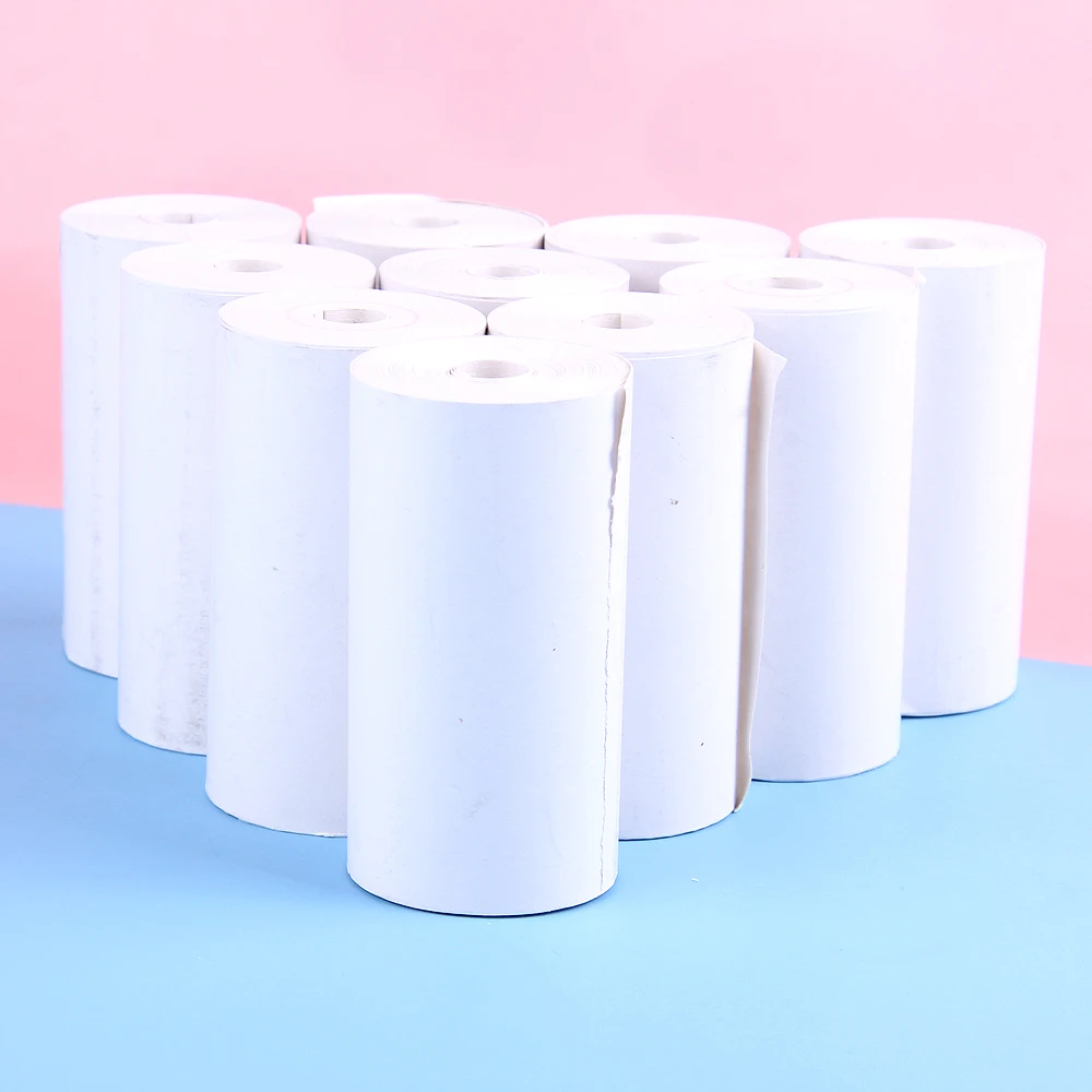 1 3 5 9 10 Rolls Thermal Paper White/Colorful/Adhesive/label Transparent Thermal 57*25mm Thermal Paper For Pocket  Mini Printer