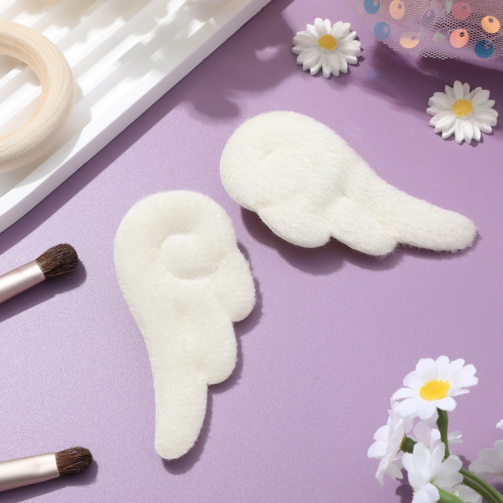 

Angel Wings Clips Soft Fabric Angle Wings Barrette White Girls Toddler Teens Party Birthday Hair Accessories