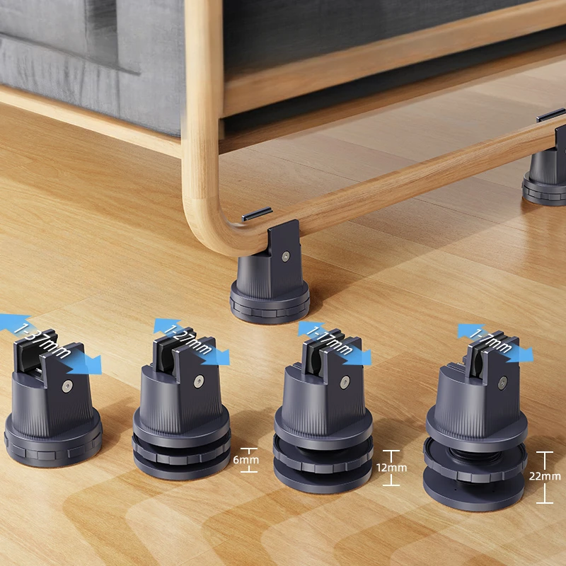 Eary 4Pcs/Set Washing Machine Booster Cusion Anti-Slip Furniture Feet Pads Width Height Adjustable Furniture Pads Furniture Leg