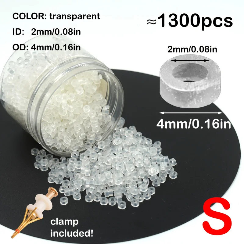 High-Elasticity Thickened Fishing Rubber Bands with Built-In Clips | Transparent White, Durable Flexible for Hand-Tied Baits