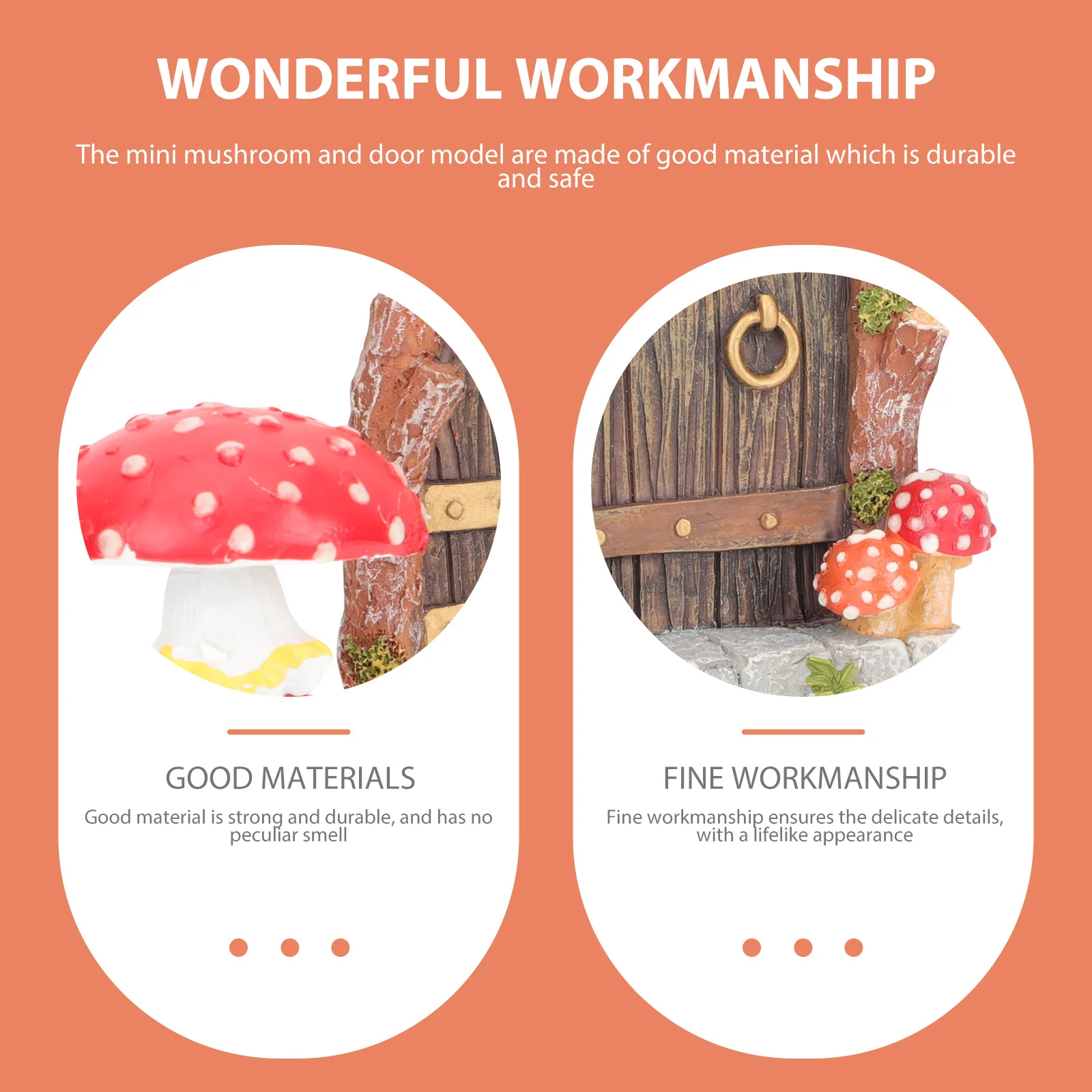 

1Set Night Glow Mushroom Ornament Resin Mini Fairy Garden Decor Luminous Door Accessory for Room Photography Scene Kids