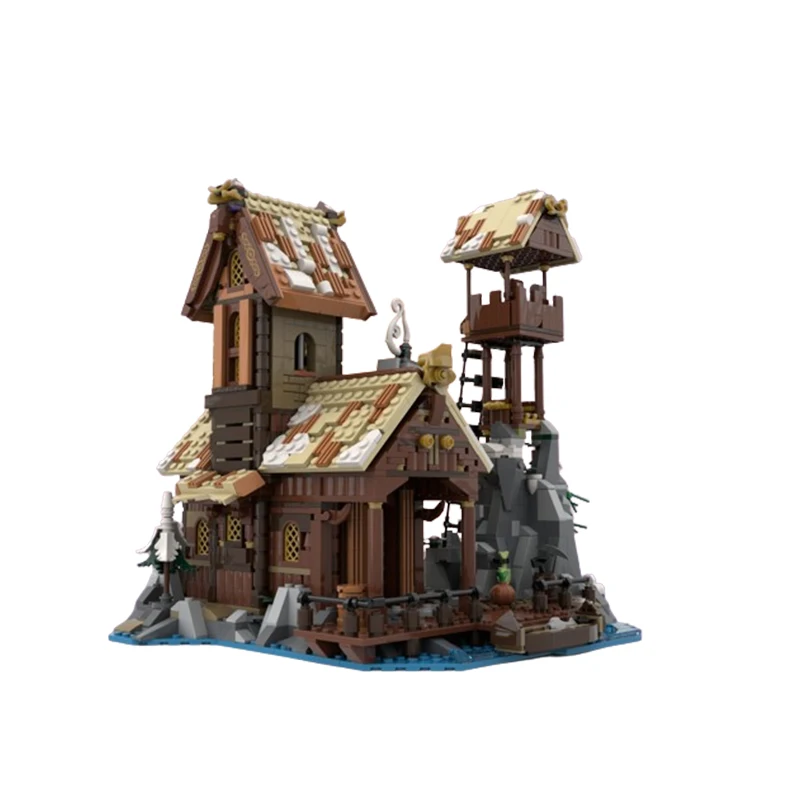 Spot Small Particle Assembly MOC-185525 Medieval Architecture House Children's Puzzle 1837pcs Toys DIY Creative Gift Ornament