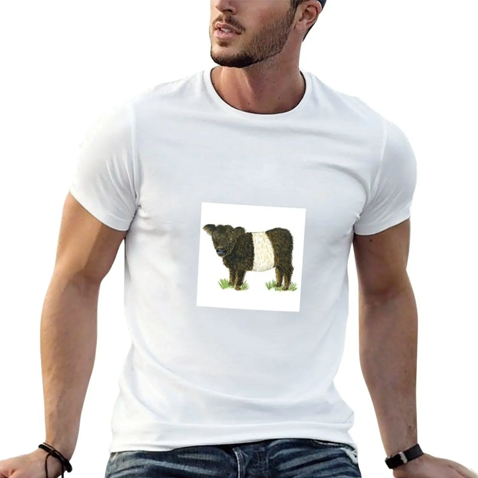 Galloway Belted Cow T-Shirt man t shirts cotton man t shirts graphic anime tshirt T-shirt